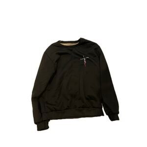 Faith Lined Black Crewneck Sweatshirt Mens Large